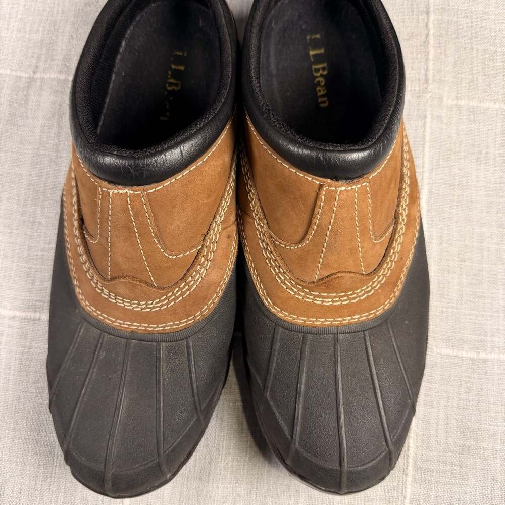 L.L.Bean Men’s Sz 10.5 Storm Chaser Shoes Slip-On Waterproof Rubber Moc Clogs